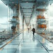 © Alfanachmad - Futuristic Cityscape: A Walk Through the Elevated Industrial Corridor