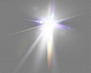 Aufkleber - Glowing light effects with transparency, lens flare, radiant beams, starbursts, and luminous sparkles for overlays and design.
