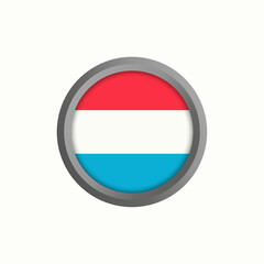 Wall Mural - Luxembourg flag, button, badge