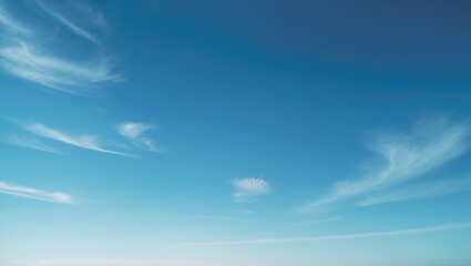 Wall Mural - Sky blue backdrop. Clear sky clouds.