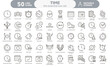 © Pedro - Time icon set. Thin line editable stroke icons. Clocks, calendars, time management, productivity, deadlines, calendars, schedule, productivity, business efficiency, time management, dates, performance