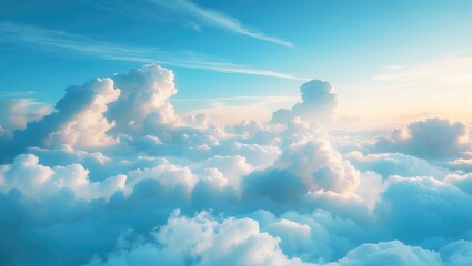 Wall Mural - air clouds in the blue sky. abstract style for text, design, fashion, agencies, websites, bloggers, 