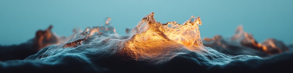 Aufkleber - Liquid Dynamics Unveiled Cinematic Water Sculpture Capturing Fluid Motions Elemental Beauty in High-Resolution Macro for Design and Innovation