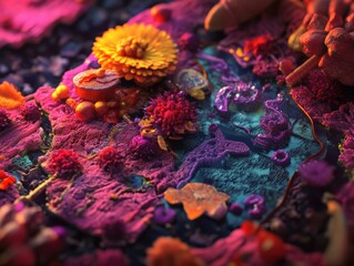Poster - Vibrant Cultural Immersion Ultra-Sensory Holi Festival Macro - Immersive Ethno-Design Experience for Global Creative Marketing