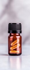 Fototapete - Precision Neurohacking Advanced Amber Capsule Supplement Design for Cognitive Performance - Next-Gen Wellness Technology and Personalized Optimization