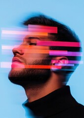 Poster - Immersive Digital Identity Next-Gen Creative Tech Portrait Exploring Neurodivergent Aesthetic for Millennial and Gen Z Visual Branding Solutions