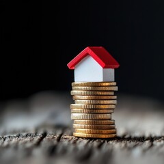Poster - Micro-Investing Revolution Minimalist Real Estate Growth Strategy with Golden Coins - Innovative Wealth Building for Digital Entrepreneurs and Financial Empowerment