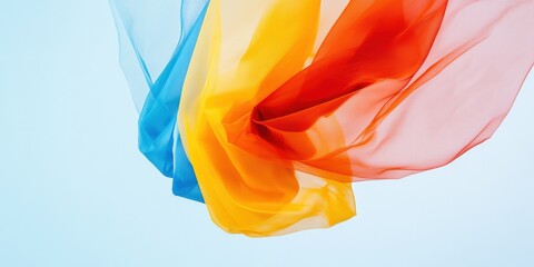 Aufkleber - Dynamic Color Flow Translucent Fabric Motion Design Showcasing Vibrant Digital Aesthetics in Modern Creative Branding and Visual Communication
