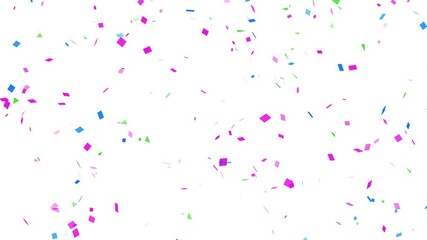 Wall Mural - Abstract animation particles celebration party with falling paper confetti elements decoration	
