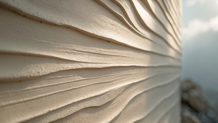 Aufkleber - Vertical scratches gray concrete texture. Detailed rustic natural scratches textured background concrete.