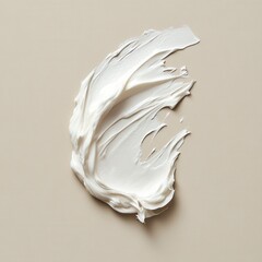 Aufkleber - Creamy white substance spread on a smooth surface showcasing texture and consistency in an artistic arrangement