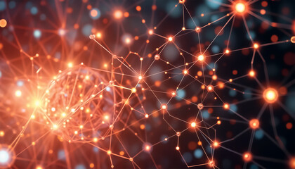 Neural networks. The process of training artificial intelligence. Data flows