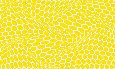 Poster - abstract yellow polygon wave pattern background, banner, poster.
