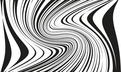 Aufkleber - abstract black tweak line twist pattern background, banner, poster.