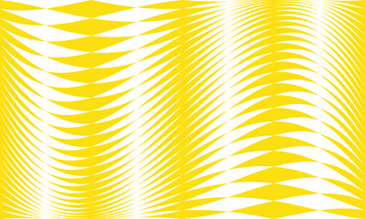 Aufkleber - abstract yellow rhombus wave line pattern background, banner, poster.