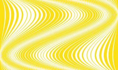 Aufkleber - abstract yellow thin lines wave pattern background, banner, poster.