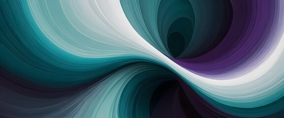 Poster - Abstract Color Swirls, A Blend Of Teal, Purple, And White Create A Dreamlike Scene. The Gentle Gradient And Grainy Texture Evoke Tranquility. Fluid Movement Enhances The Visual Captivation.