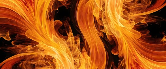 Aufkleber - Dynamic Flames Burst, Swirling Energy Visual, Firestorm. Intense Orange, Yellow, And Red Heat Rising, Abstract Background, A Symbol Of Power, Energy In Motion.