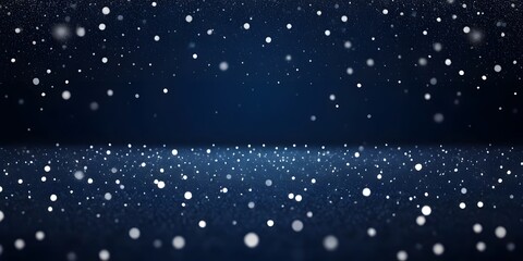 Aufkleber - Winter Snowfall. Dark Blue Sky, With White Twinkling Dots. Evokes Serenity And Tranquility. A Background For Gentle Moments. Soft And Dreamy.