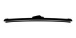 © far700 - Frameless windshield wiper blade icon. Black silhouette. Front side view. Vector simple flat graphic illustration. Isolated object on white background. Isolate.