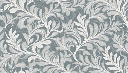 Poster - Abstract Leaves Pattern Design, Gentle Flowing Tendrils. Soft Background And Delicate Lines Creates Organic, Calming Wallpaper. Suitable For Fabric And Graphic Design. Elegant Aesthetic.