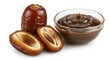 © Burhan - Dates with Date Syrup Bowl for Healthy Eating and Cooking