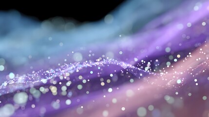 Wall Mural - data flow background with abstract blue and purple light beams and glowing digital particles on blac