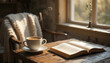 © Astama - Enjoying Coffee and Book Reading in a Cozy Relaxing Environment