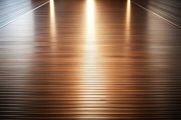 Wall Mural - illuminated horizontal wooden planks with subtle reflections and glowing light sources