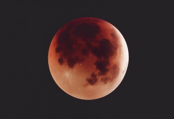 Wall Mural - red moon background sky full real focus selective black dark blood colours bright colourful cosmos n