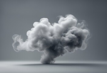 Wall Mural - 3d gradient smoke cloud abstract illustration background white grey flowing effect blur air animation colourful blurry energy graphic cigarette halloween horizontal colours dark art design bright
