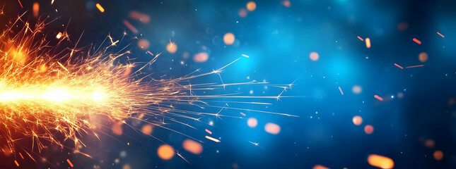Wall Mural - a vibrant abstract image depicting sparks and light effects, showcasing innovation and energy in a d