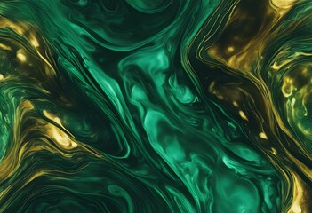 Wall Mural - effect vertical modern ad emerald background oil abstract glowing tropical royal design frame fresh 
