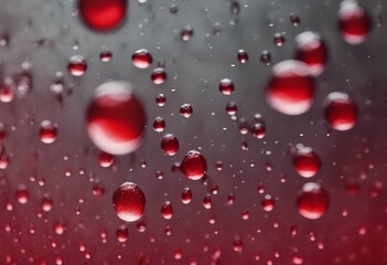 Wall Mural - texture background glass red raindrops abstract white bubble cool splash closeup droplet dripped cle