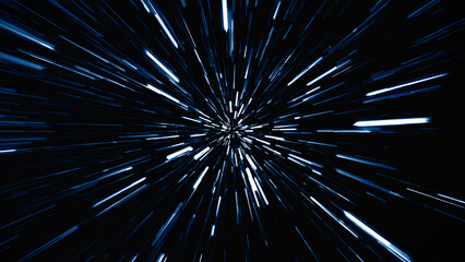 Poster - Abstract flight in space hyper jump  illustration 