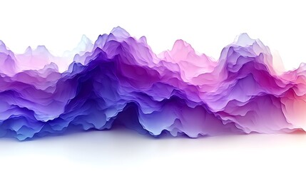 Wall Mural - abstract purple, pink, blue wave landscape.