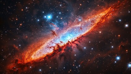 cosmic nebulae, vibrant colors, stellar birth, vast expanse of space, intricate patterns, star forma
