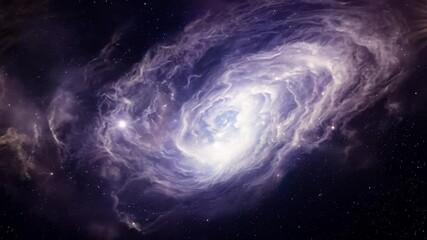 steady tracking video exploration of the nebula, showcasing majestic cosmic clouds and scintillating