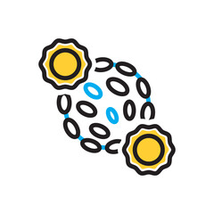 Wall Mural - multi color icon for cancer