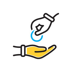 Wall Mural - multi color icon for donation