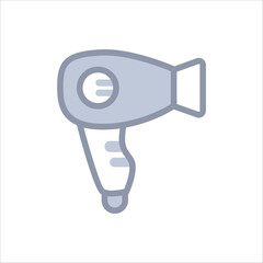 Wall Mural - simple greyscale icon of a hairdryer, ideal for haircare or salon themes.