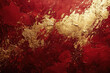 © Vibudhaart - Abstract art featuring a textured red background splashed with gold paint, creating a luxurious and dramatic effect.