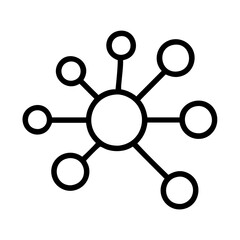 network connection diagram representing nodes and connections for data visualization and structure d