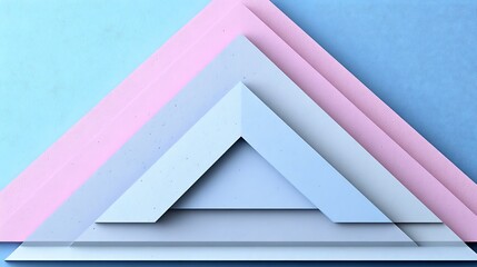 Abstract pastel triangles layered design.