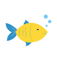 Wall Mural - color icon for fish