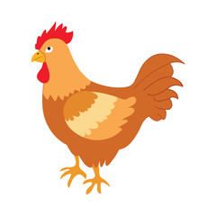 Wall Mural - color icon for hen