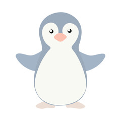 Wall Mural - color icon for penguin