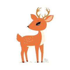 Wall Mural - color icon for deer