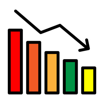 Lowering Bar Vector Filled Icon Design