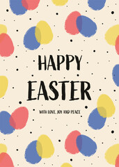 Wall Mural - colourful easter egg greeting card. abstract background. vector illustration